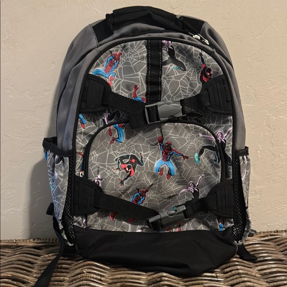 Spiderman Gray and Black Backpack Pottery Barn